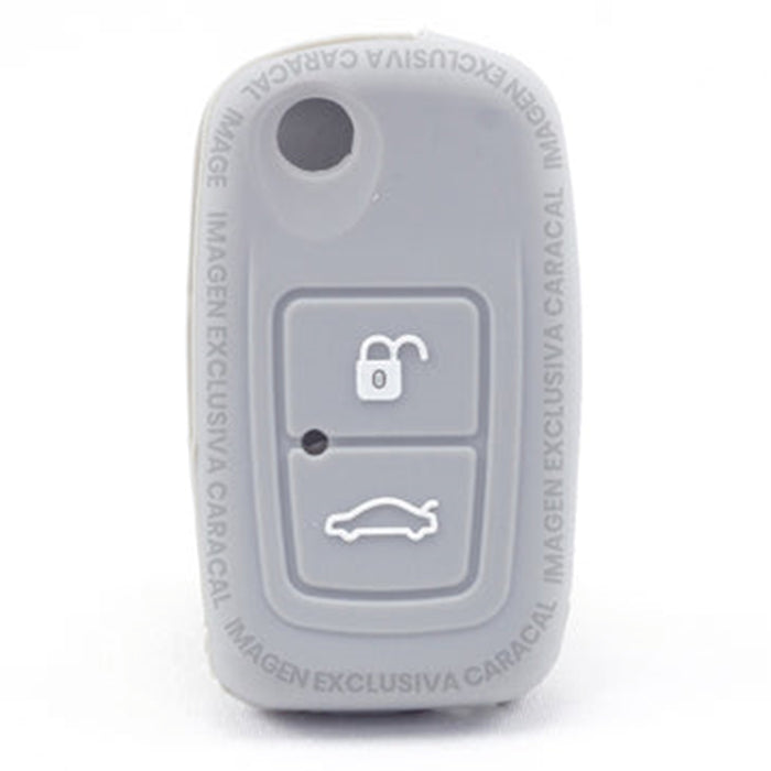 Forro Control Silicone Chery A520 Tiggo 2007-2012 Orinoco 2011-2016 2 Botones Gris