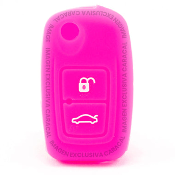 Forro Control Silicone Chery A520 Tiggo 2007-2012 Orinoco 2011-2016 2 Botones Fucsia