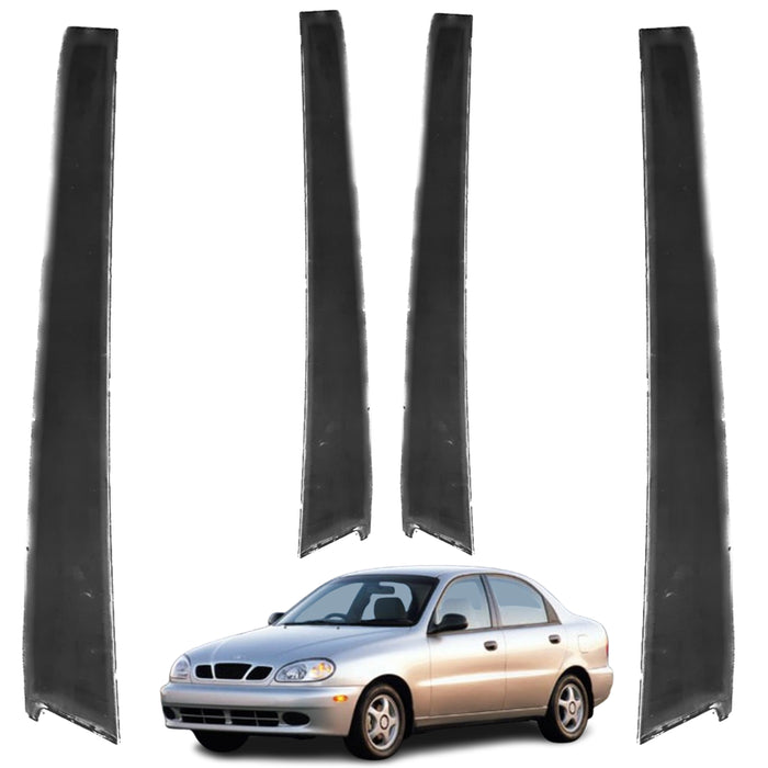 Moldura Paral Decorativo Pletina Puerta Daewoo Lanos 1995-2003 Metálico Juego X4