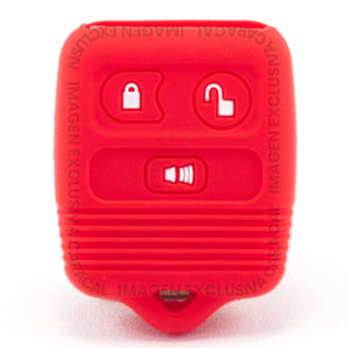 Forro Control Silicone Ford Escape 2001-2014 Expedition 2001-2014 Renaulttaleza Lariat 2001-2008 Fusion 2006-2012 Ranger 1998-2011 Explorer 1998-2014 3 Botones Rojo