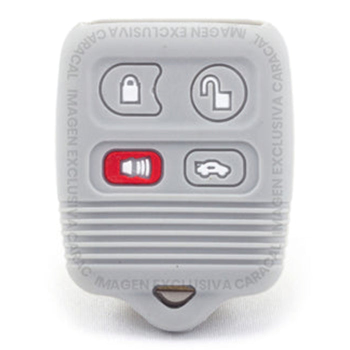 Forro Control Silicone Ford Escape 2001-2014 Expedition 2001-2014 Fusion 2006-2012 Mustang 2001-2012 Ranger 1998-2011 Explorer Sport Trac 1998-2014 Fiesta Ka Ecosport 2004-2014 4 Botones Gris