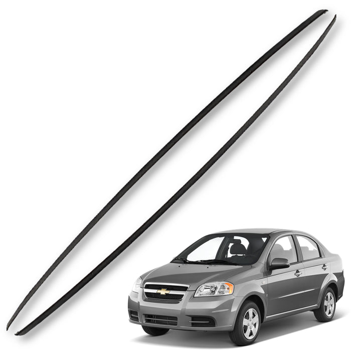 Goma Platina Moldura Chevrolet Aveo 4 Ptas 2007-2015 Lt Ls Canal Techo X2