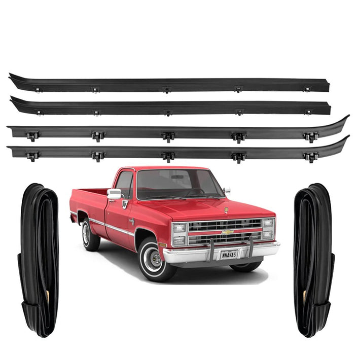 Cepillo Lamevidrio Interno Externo Goma Corredera Vidrio Chevrolet C10 1973-1986 X6