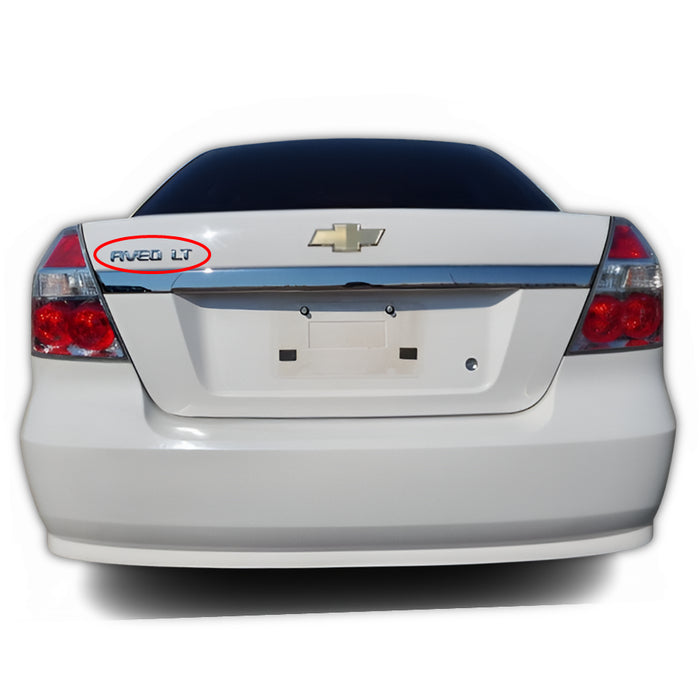 Emblema "Aveo Lt" Tapa Maleta Chevrolet Aveo Lt 2011-2015