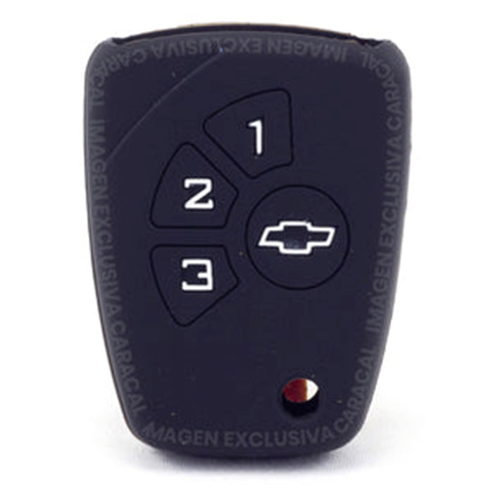 Forro Control Silicone Chevrolet Optra Grand Vitara Spark Aveo 2005-2015 Chevistar 4 Botones Negro
