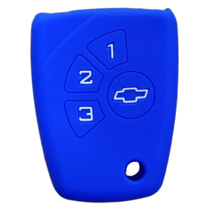 Forro Control Silicone Chevrolet Optra Grand Vitara Spark Aveo Chevistar 2005-2015 4 Botones Azul