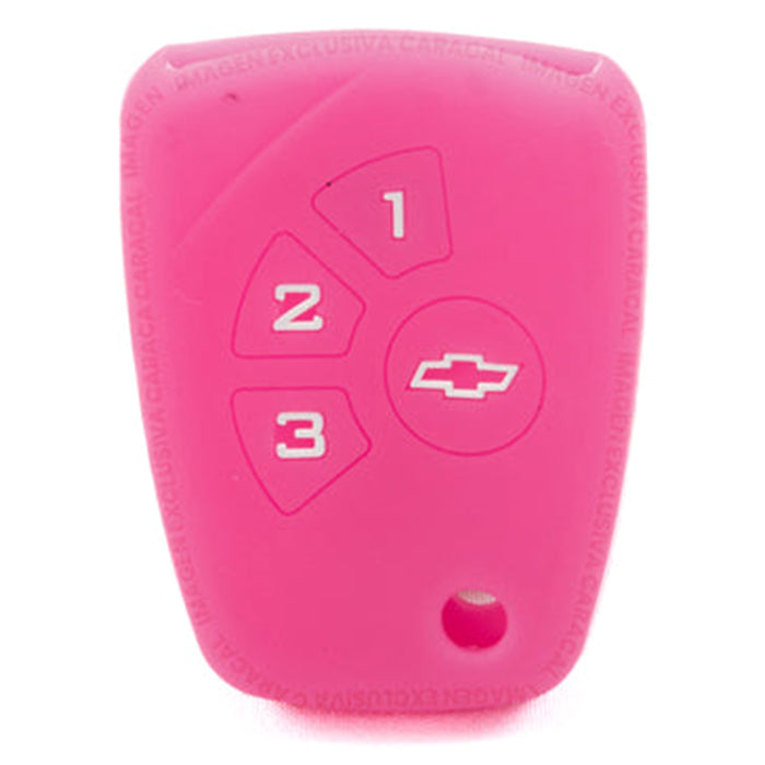 Forro Control Silicone Chevrolet Optra Grand Vitara Spark Aveo Chevistar 2005-2015 4 Botones Fucsia