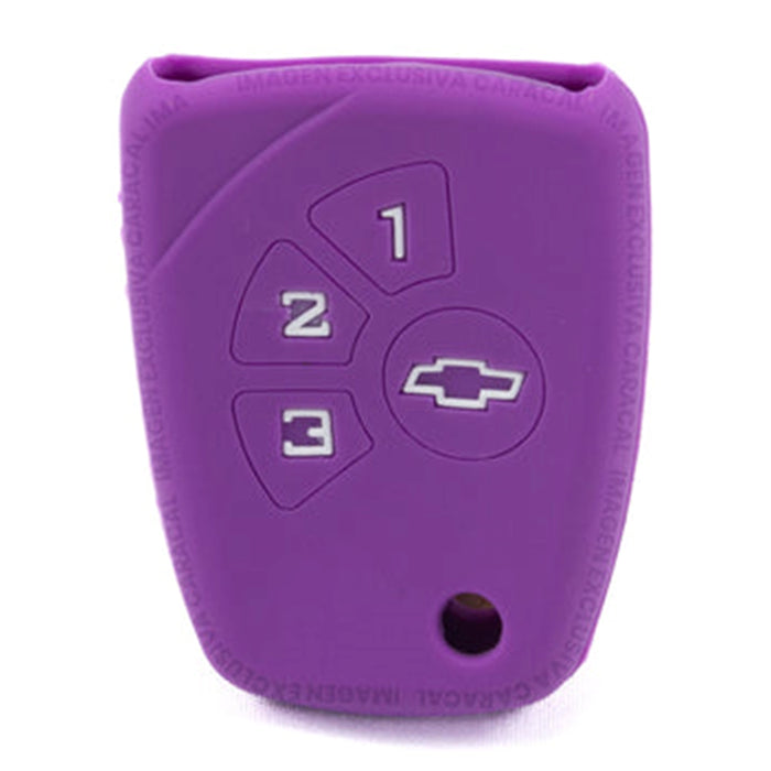 Forro Control Silicone Chevrolet Optra Grand Vitara Spark Aveo Chevistar 2005-2015 4 Botones Purpura
