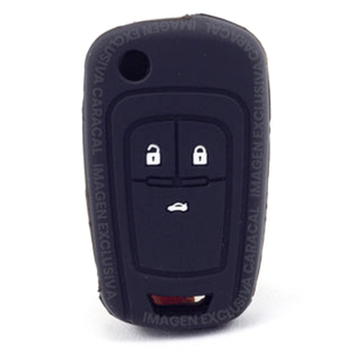 Forro Control Silicone Llave Abatible Chevrolet Cruce 2011-2016 3 Botones Negro