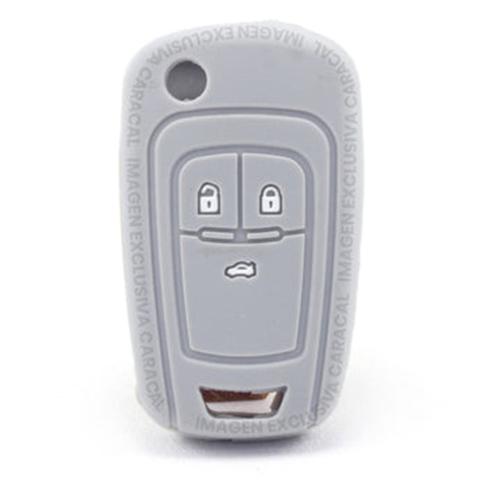 Forro Control Silicone Llave Abatible Chevrolet Cruce 2011-2016 3 Botones Gris