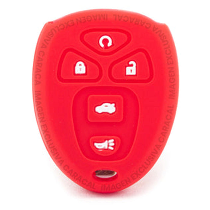 Forro Control Silicone Chevrolet Tahoe 2007-2014 6 Botones Rojo