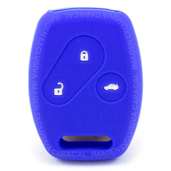 Forro Control Silicone Honda Fit 2009-2011 Pilot 2009-2015 Cr-V 2003-2006 Accord 2003-2012 Civic 2006-2012 4 Botones Azul