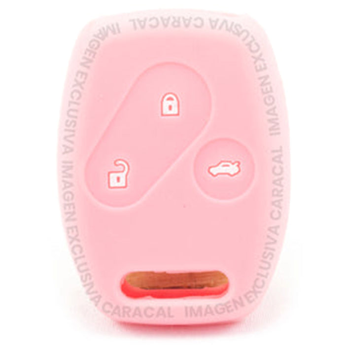 Forro Control Silicone Honda Fit 2009-2011 Pilot 2009-2015 Cr-V 2003-2006 Accord 2003-2012 Civic 2006-2012 4 Botones Rosado
