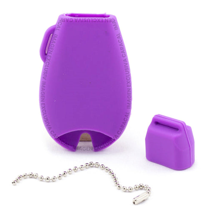 Forro Control Silicone Dodge Charger Challenger Durango Journey 2008-2016 Jeep Grand Cherokee 2008-2020 4 Botones Purpura