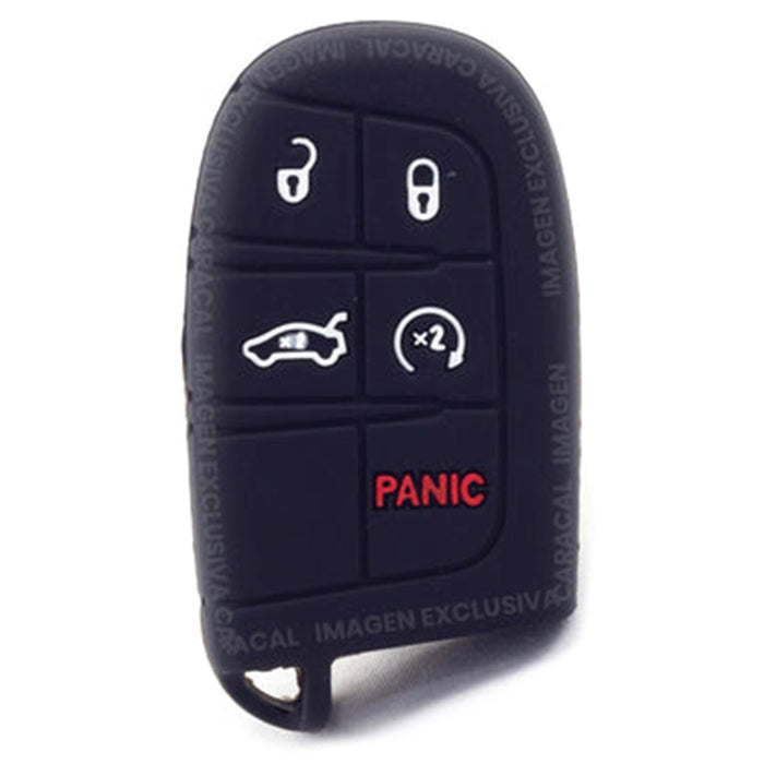 Forro Control Silicone Dodge Charger Challenger Durango Journey 2011-2023 Jeep Grand Cherokee 2014-2023 5 Botones Negro