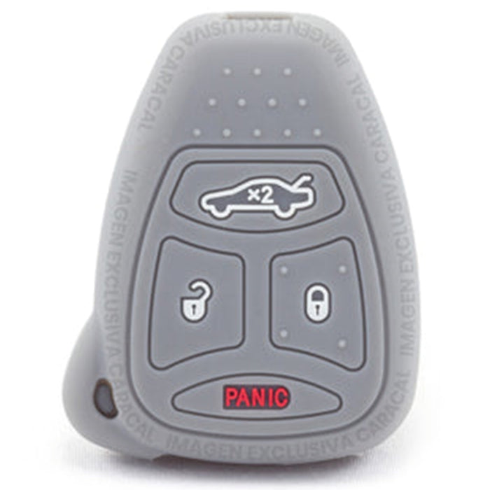 Forro Control Silicone Dodge Caliber 2007-2012 Jeep Commander 2006-2007 Wrangler 2006-2016 Compass 2007-2016 Cherokee Kk 2007-2012 4 Botones Gris
