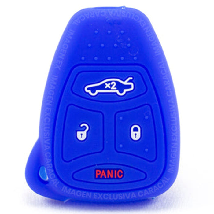 Forro Control Silicone Dodge Caliber 2007-2012 Jeep Commander 2006-2007 Wrangler 2006-2016 Compass 2007-2016 Cherokee Kk 2007-2012 4 Botones Azul
