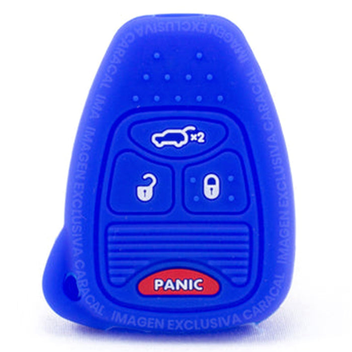 Forro Control Silicone Jeep Cherokee Liberty Kj 2005-2007 4 Botones Azul