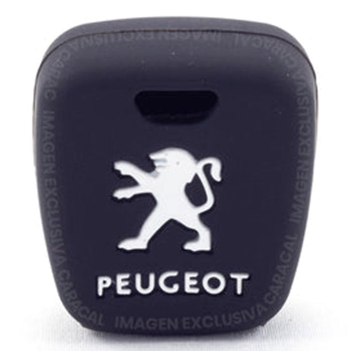Forro Control Llave Silicone Peugeot 106 206 207 306 307 308 407 806 Partner 2 Botones 2003-2012 Negro