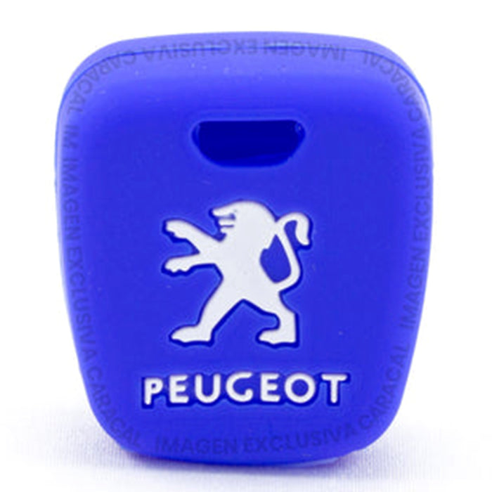 Forro Control Llave Silicone Peugeot 106 206 207 306 307 308 407 806 Partner 2 Botones 2003-2012 Azul