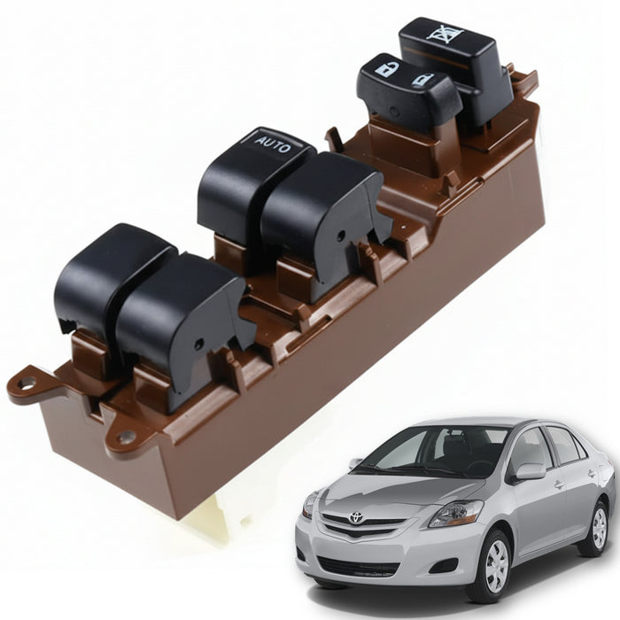 Mando Control Suiche Elevavidrios Toyota Camry Tacoma Yaris 4 Ptas 2007-2015 Marrón