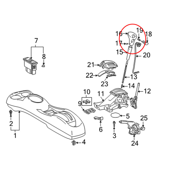 Pomo Palanca Toyota Yaris 2001-2005