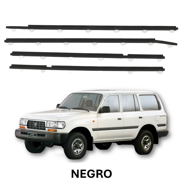 Cepillo Lamevidrio Toyota Land Cruiser Fj80 1990-2009 Autana Burbuja Negro Externo X4