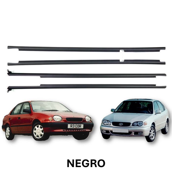 Cepillo Lamevidrio Toyota Corolla 1999-2002 Sapito Negro Externo X4