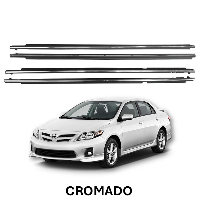 Cepillo Lamevidrio Toyota Corolla 2009-2014 Cromado Externo X4