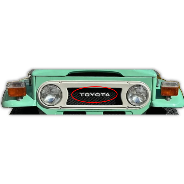 Emblema "Toyota" Parrilla Toyota Land Cruiser Fj40 Fj45 Techo Duro 1979-1986