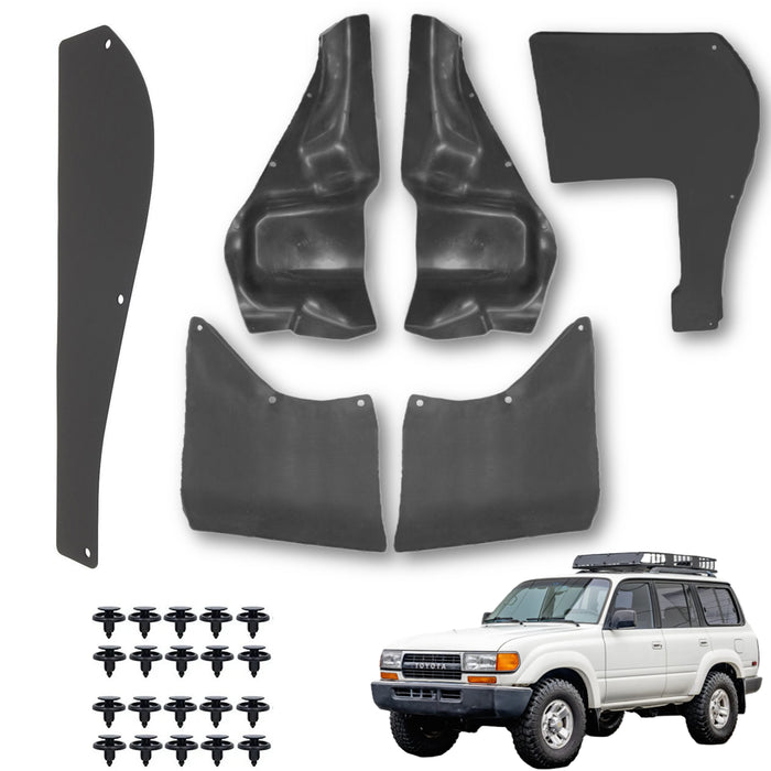 Faldones Motor Toyota Land Cruiser Fj80 Autana Burbuja 1990-2009 Juego X6