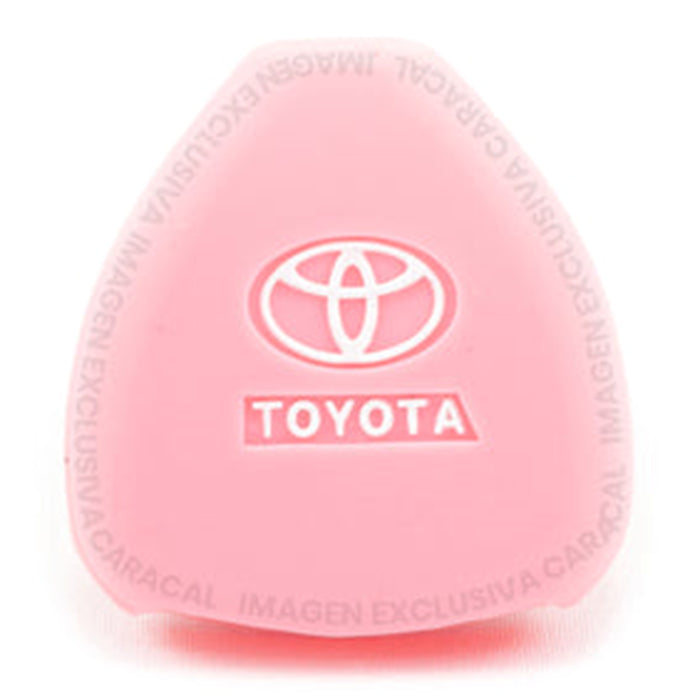 Forro Control Llave Silicone Toyota Yaris Hilux Fortuner 2006-2017 3 Botones Rosado