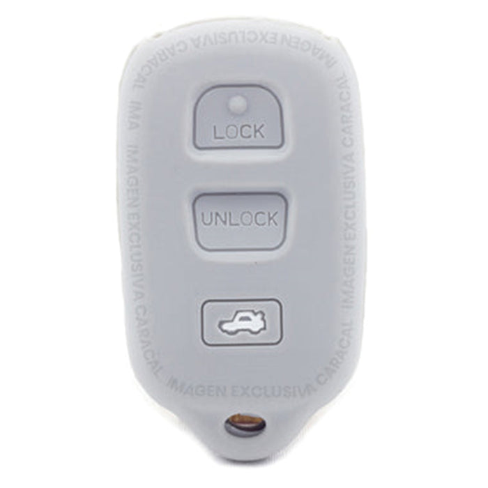 Forro Control Silicone Toyota Camry 2002-2006 Sequoia 2001-2008 4Runner 1999-2009 3 Botones Gris