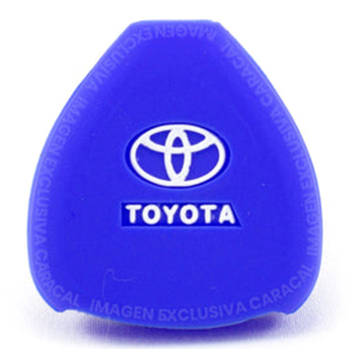 Forro Control Llave Silicone Toyota Yaris 2006-2011 2 Botones Azul