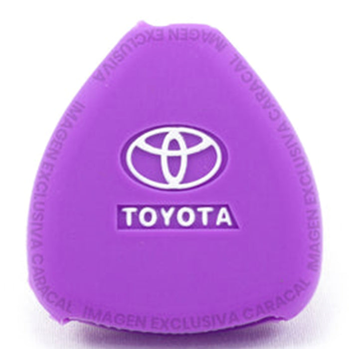 Forro Control Llave Silicone Toyota Yaris 2006-2011 2 Botones Purpura