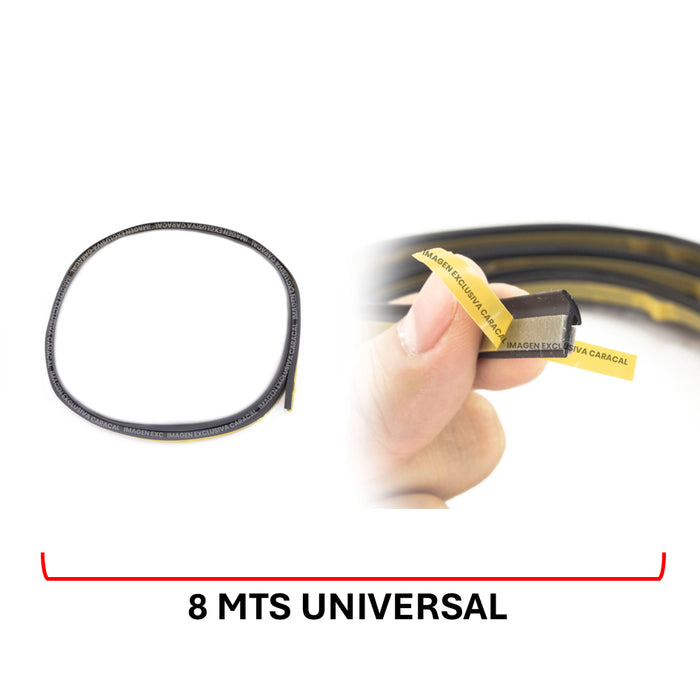 Goma Aisladora Sello Junta Vivo Buche Universal 12mm Negro Multiples Usos Rollo 8 metros