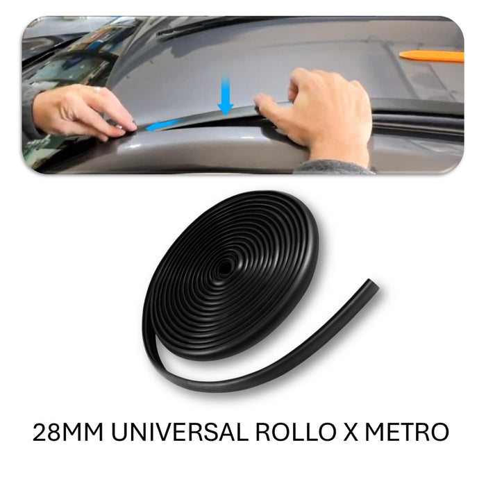 Goma Platina Moldura Canal Techo 28mm Universal Rollo X Metro