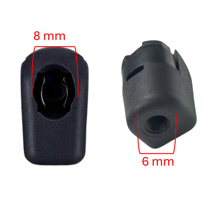 Punta Gato Amortiguador Rosca M6 Bola 8Mm Plástica X2