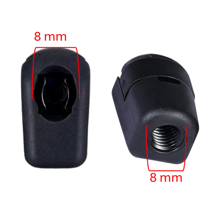 Punta Gato Amortiguador Rosca M8 Bola 8Mm Plástica X2