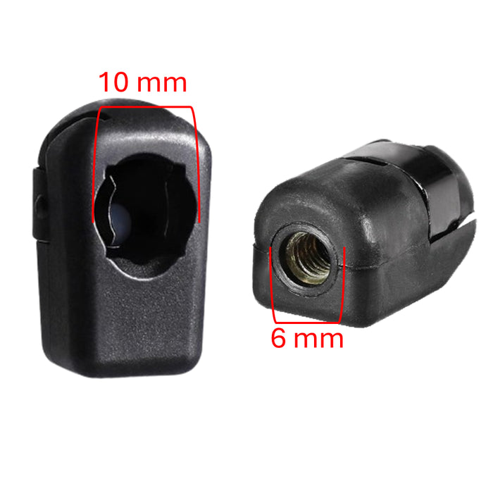 Punta Gato Amortiguador Rosca M6 Bola 10Mm Plástica X2