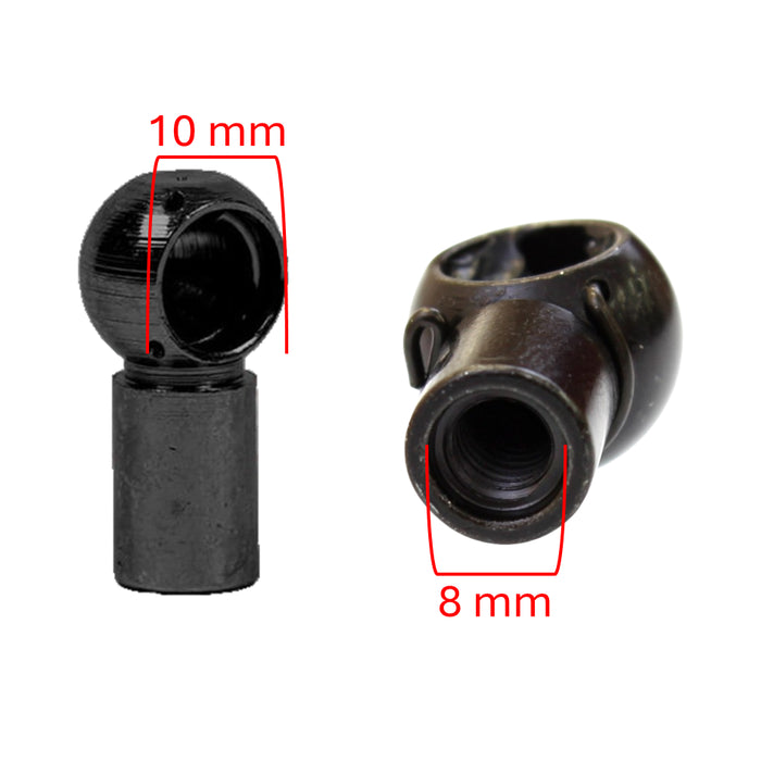 Punta Gato Amortiguador Rosca M8 Bola 10Mm Metálica X2