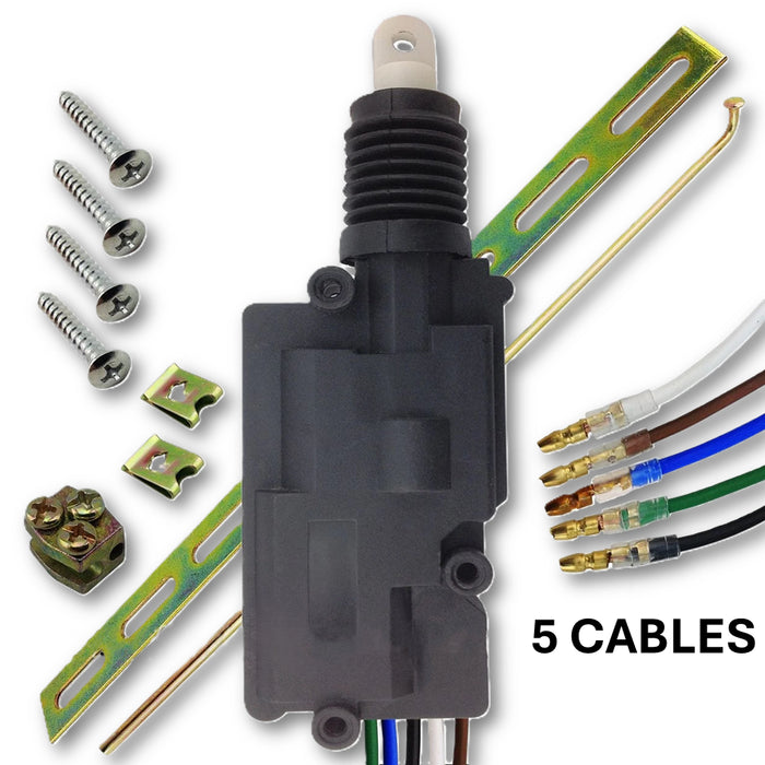Solenoide Actuador Puerta 12V Heavy Duty 5 Cables Universal