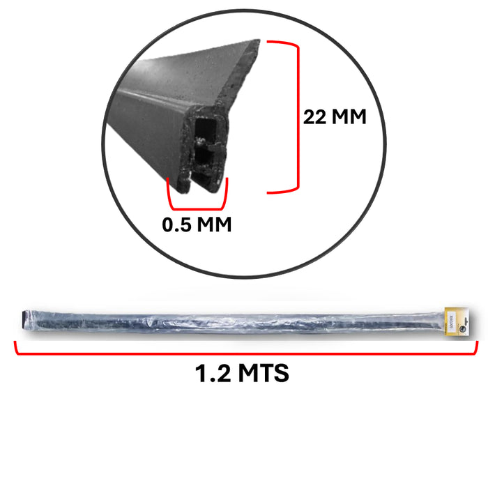 Cepillo Lamevidrio Perfil U Vertical 120 cm Universal Externo