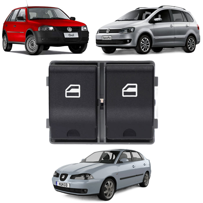 Mando Control Suiche Elevavidrios Seat Ibiza Cordoba Volkswagen Polo Parati Saveiro Fox Crossfox Spacefox 2001-2013 Conector Negro Delantero