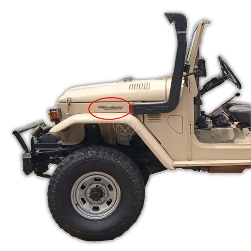 Emblema ’Toyota Land Cruiser’ Guardafango Toyota Land Cruiser Fj40 Fj45 2F 1970-1986 EMBLEMAS