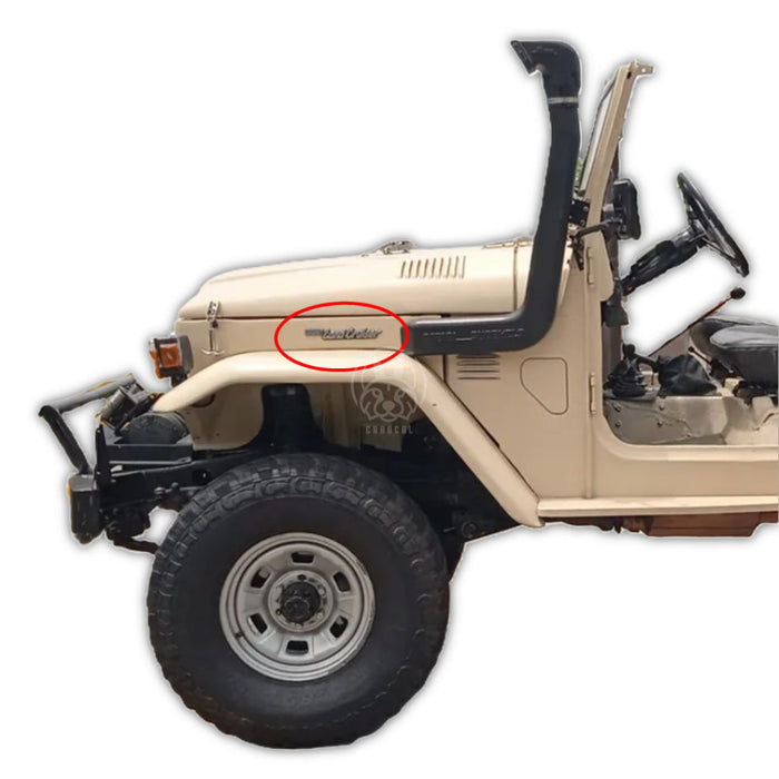 Emblema ’Toyota Land Cruiser’ Guardafango Toyota Land Cruiser Fj40 Fj45 2F 1970-1986 EMBLEMAS