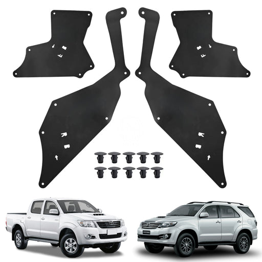 Faldones Motor Toyota Hilux Fortuner 2006-2017 Juego X4 FALDONES MOTOR