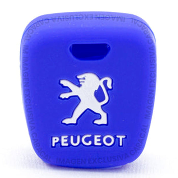 Forro Control Llave Silicone Peugeot 106 206 207 306 307 308 407 806 Partner 2 Botones 2003-2012 Azul FORRO LLAVE