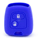 Forro Control Llave Silicone Peugeot 106 206 207 306 307 308 407 806 Partner 2 Botones 2003-2012 Azul FORRO LLAVE