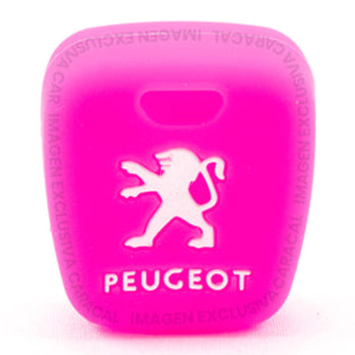 Forro Control Llave Silicone Peugeot 106 206 207 306 307 308 407 806 Partner 2 Botones 2003-2012 Fucsia FORRO LLAVE